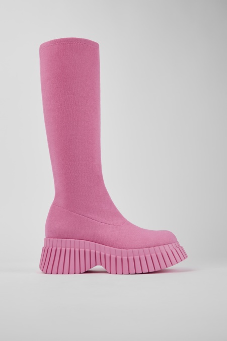 Camper De Design Bcn Rosa Textilstiefel Für Damen