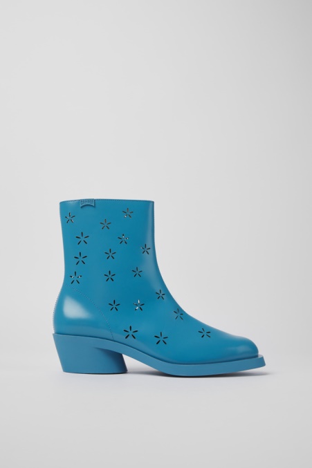 Bonnie Blaue Lederstiefel Für Damen Camper De Neu Eingetroffen