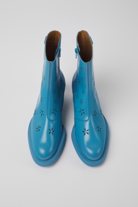Bonnie Blaue Lederstiefel Für Damen Camper De Neu Eingetroffen