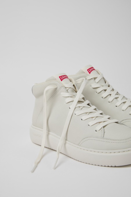 Camper De Runner K21 Weiß Ungefärbte Ledersneaker Für Damen Neu Eingetroffen