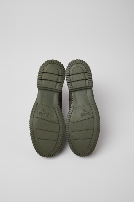 Camper De Pix Schwarze Und Grüne Lederstiefeletten Für Damen Neu Eingetroffen