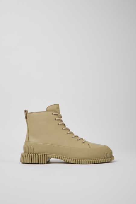 Camper De Design Pix Beige Lederstiefeletten Für Damen