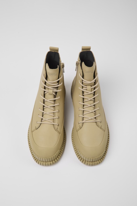 Camper De Design Pix Beige Lederstiefeletten Für Damen