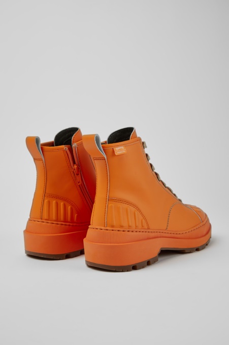 Camper De Brutus Trek Michelin Orange Lederstiefeletten Für Damen Neu Eingetroffen