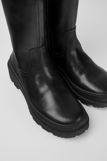 Design Brutus Trek Michelin Schwarze Lederstiefeletten Für Damen Camper De