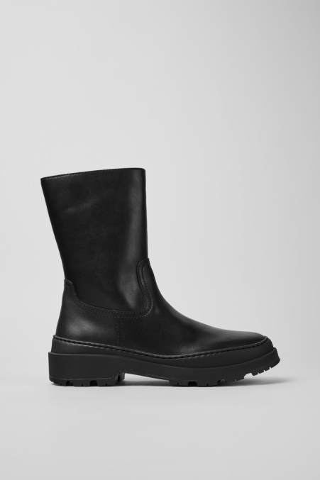 Design Brutus Trek Michelin Schwarze Lederstiefeletten Für Damen Camper De