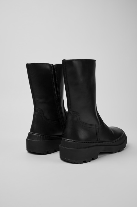 Design Brutus Trek Michelin Schwarze Lederstiefeletten Für Damen Camper De