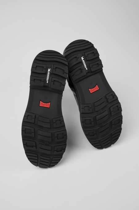 Design Brutus Trek Michelin Schwarze Lederstiefeletten Für Damen Camper De