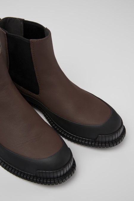 Pix Chelsea Boots Aus Braunem Und Schwarzem Leder Für Damen Exklusiv Camper De