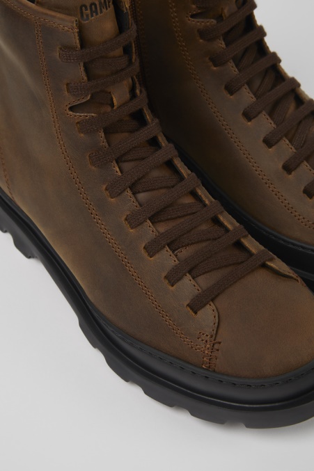 Brutus Brauner Mittlerer Schnürstiefel Für Damen Camper De Neu Eingetroffen