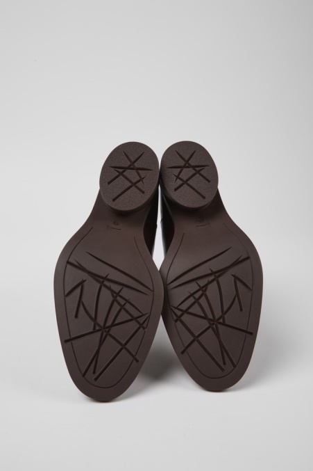 Camper De Bonnie Dunkelbraune Lederstiefel Für Damen Neu Eingetroffen