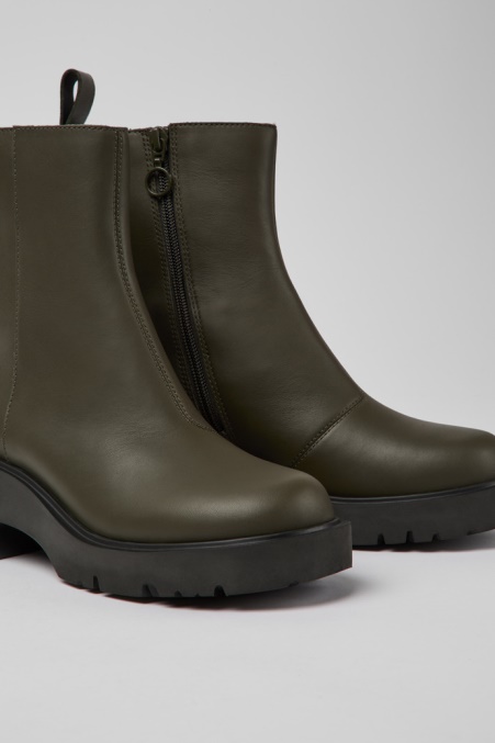 Design Milah Gore-tex Grüne Lederstiefel Mit Reißverschluss Für Damen Camper De