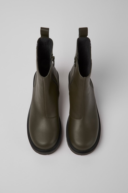 Design Milah Gore-tex Grüne Lederstiefel Mit Reißverschluss Für Damen Camper De