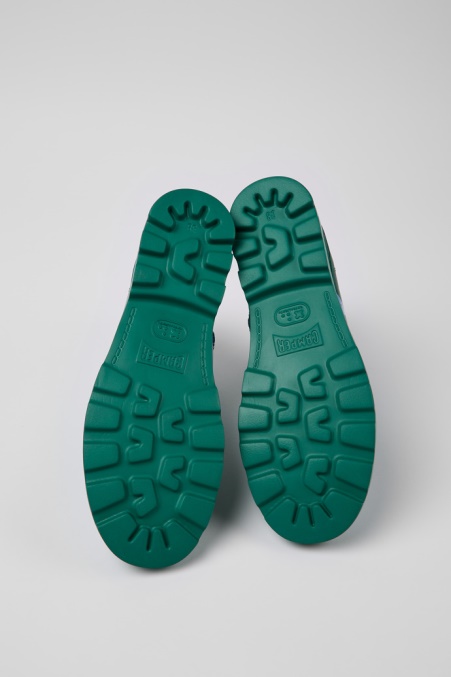 Camper De Brutus Grüne Und Blaue Lederstiefeletten Für Damen Neu Eingetroffen