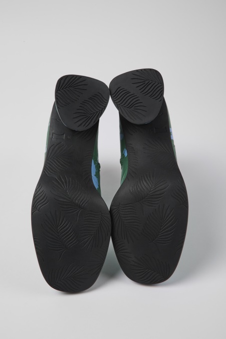 Design Kiara Grün Und Blau Bedruckte Lederstiefeletten Camper De