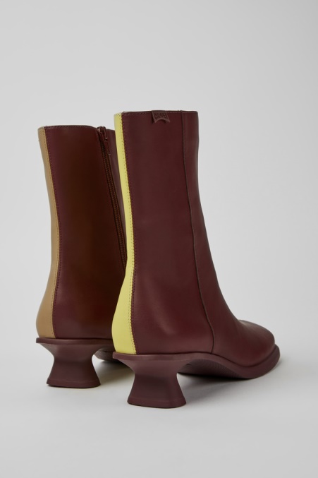 Exklusive Camper De Twins Bordeaux-gelbe Stiefeletten Für Damen