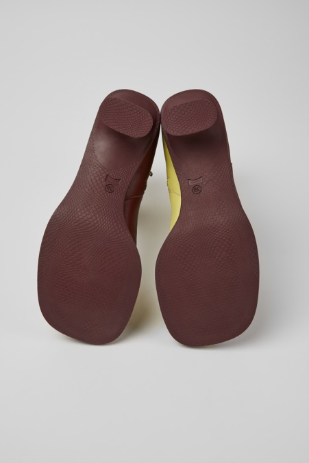 Exklusive Camper De Twins Bordeaux-gelbe Stiefeletten Für Damen