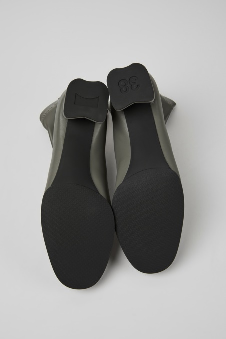 Camper De Design Katie Graue Textilstiefeletten