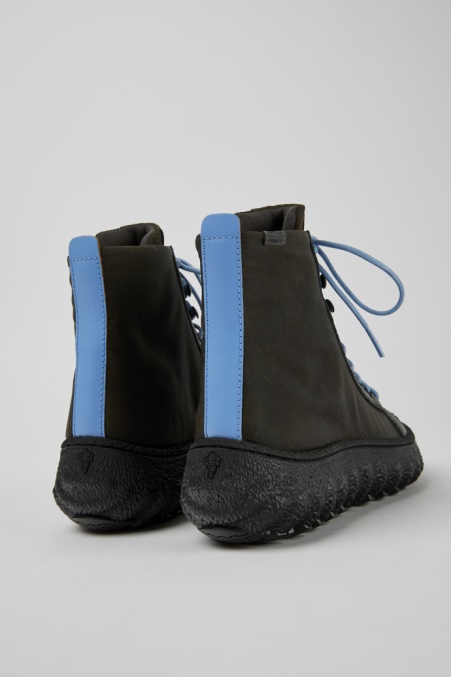 Camper De Design Ground Michelin Dunkelgrüne Stiefeletten Aus Textil Und Leder Für Damen