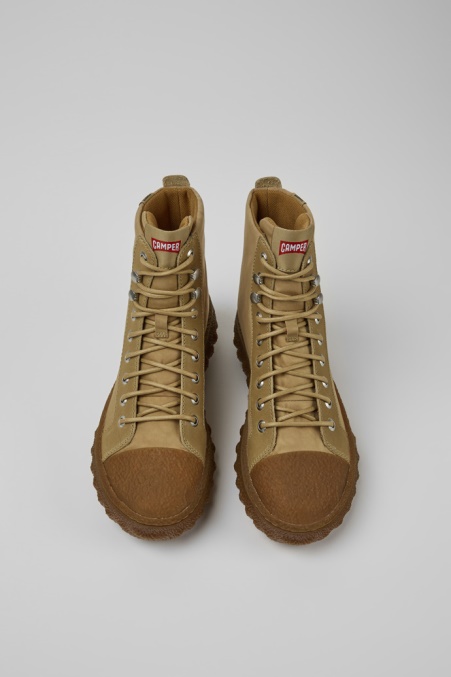 Boden Stiefeletten Aus Beigefarbenem Textil Und Leder Für Damen Camper De Neu Eingetroffen