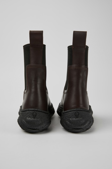 Boden Michelin Dunkelbraune Lederstiefeletten Für Damen Camper De Neu Eingetroffen