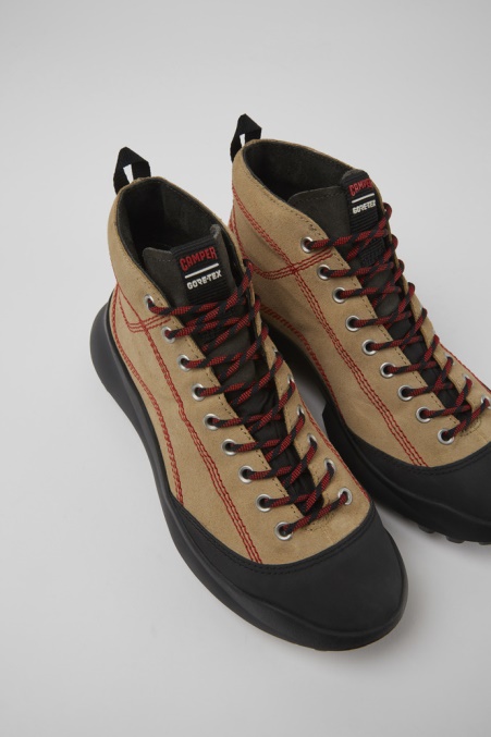 Camper De Design Crclr Gore-tex Beige Nubuk- Und Textilturnschuhe Für Damen