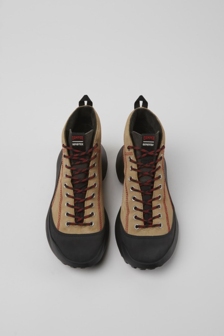 Camper De Design Crclr Gore-tex Beige Nubuk- Und Textilturnschuhe Für Damen