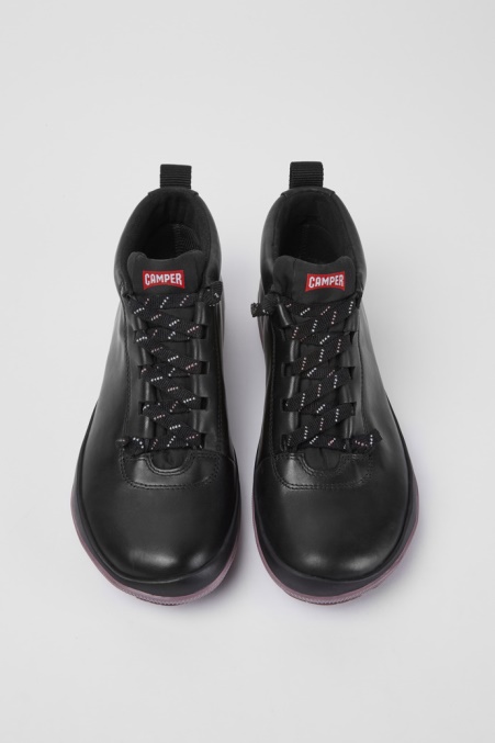 Camper De Peu Pista Gore-tex Schwarze Lederschuhe Für Damen Neu Eingetroffen