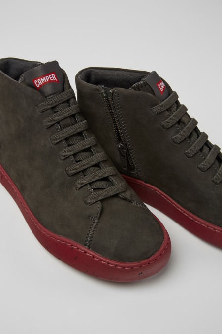 Camper De Design Peu Touring Graue Nubukturnschuhe Für Damen