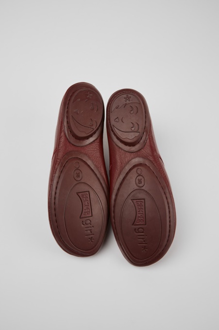 Rechts Weinrote Lederschuhe Für Damen Exklusiv Camper De