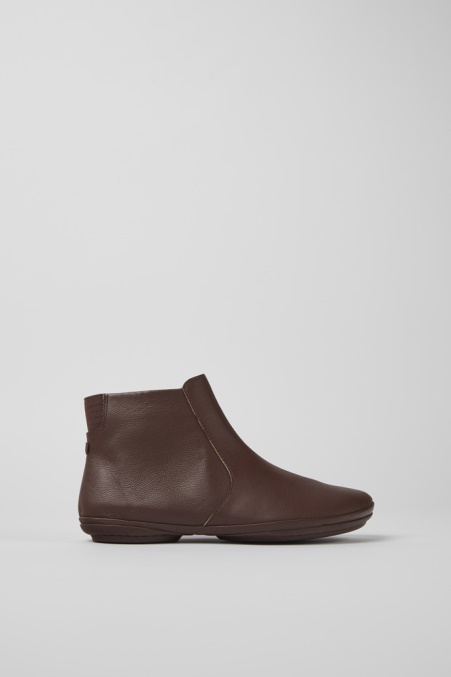 Rechts Burgunderrote Lederstiefeletten Für Damen Camper De Neu Eingetroffen