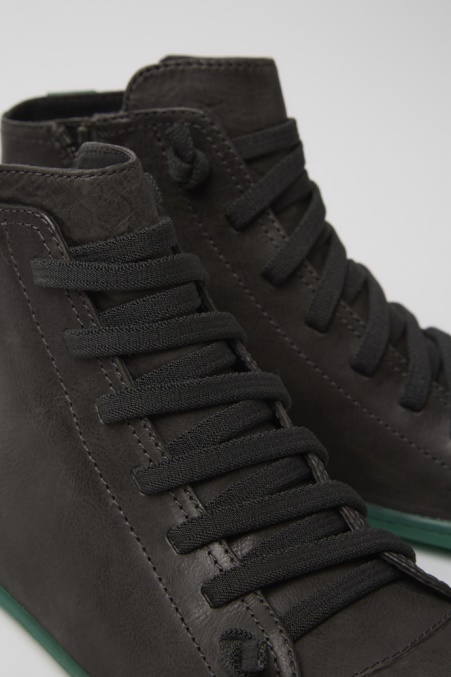 Peu Graue Lederstiefeletten Für Damen Exklusiv Camper De