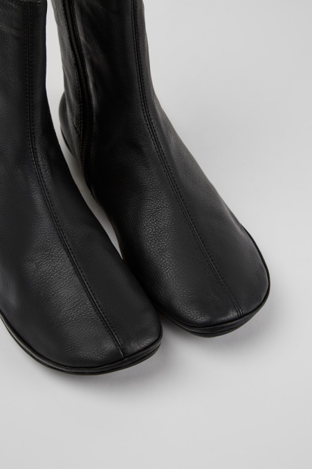 Exklusive Camper De Rechts Schwarze Lederstiefel Für Damen