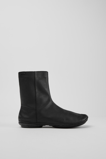 Exklusive Camper De Rechts Schwarze Lederstiefel Für Damen