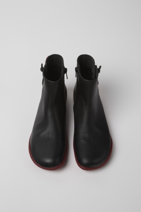 Exklusive Camper De Peu Schwarze Lederstiefeletten Für Damen