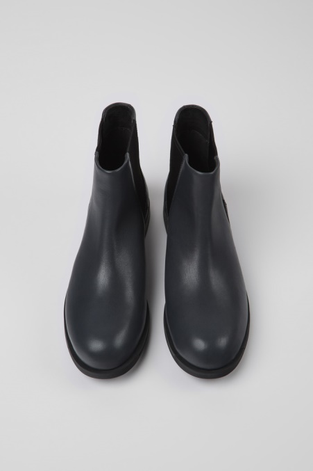 Camper De Bowie Graue Lederstiefeletten Für Damen Neu Eingetroffen