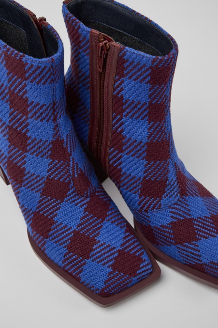 Karole Blue Und Bordeaux Baumwollstiefel Für Damen Exklusiv Camper De