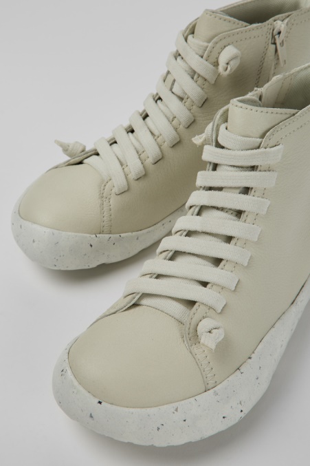 Peu Stadium Stiefeletten Aus Weißem Leder Für Damen Camper De Neu Eingetroffen