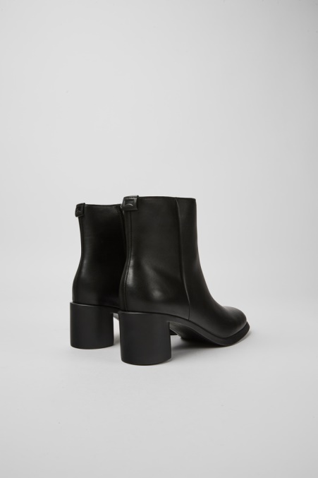 Design Meda Schwarze Lederstiefel Für Damen Camper De