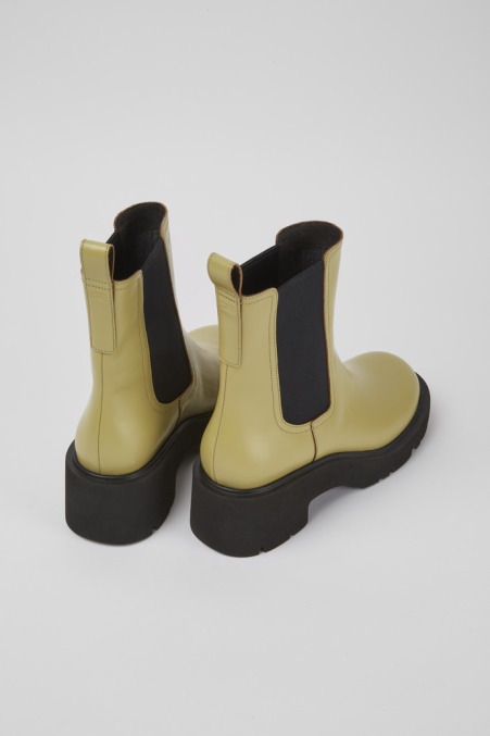 Exklusive Camper De Milah Beige Lederstiefel Für Damen