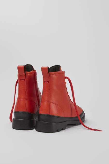 Design Brutus Roter Schnürstiefel Aus Leder Camper De