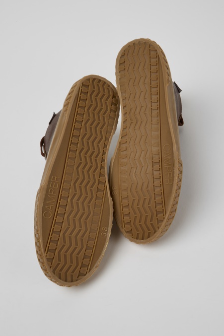 Exklusive Camper De Camaleon Braune Lederstiefel Für Damen