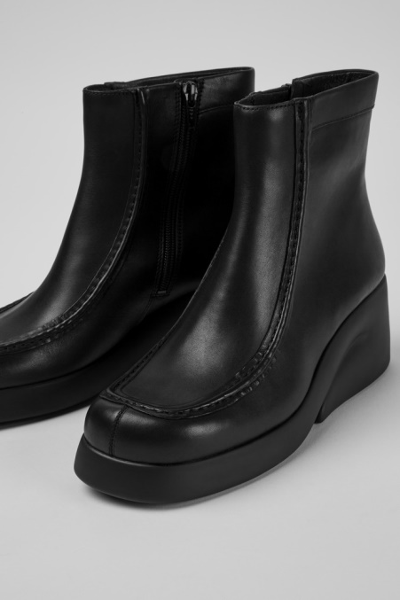 Kaah Schwarze Lederstiefel Für Damen Exklusiv Camper De