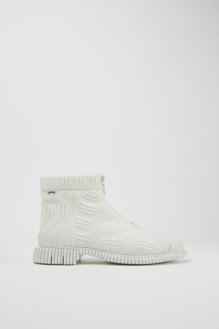 Design Pix Tencel White Zip Boots Damen Camper De