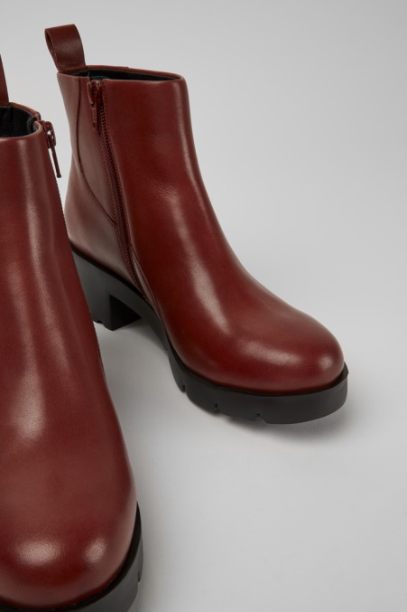 Camper De Wanda Rotbraune Zip-stiefelette Für Damen Neu Eingetroffen