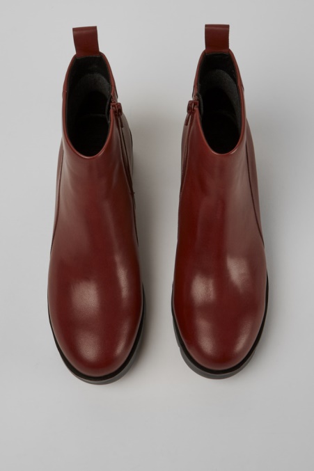 Camper De Wanda Rotbraune Zip-stiefelette Für Damen Neu Eingetroffen