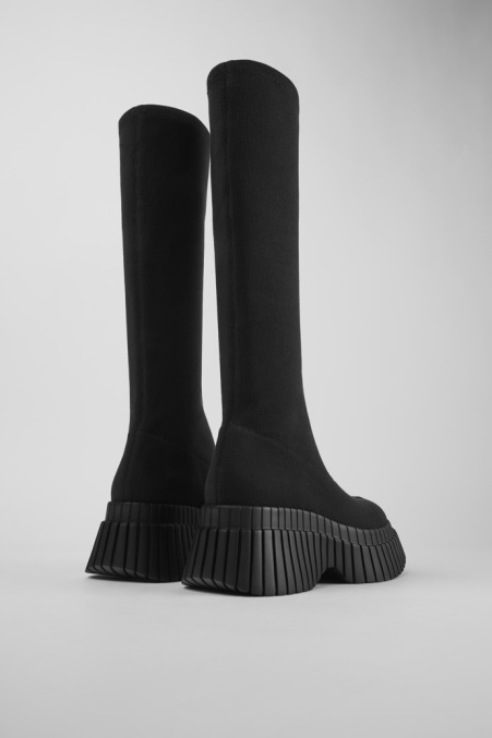 Design Bcn Schwarze Textilstiefel Für Damen Camper De