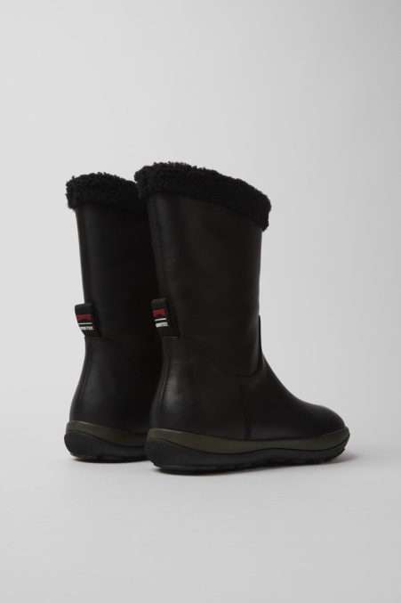 Exklusive Camper De Peu Pista Gore-tex Schwarze Lederstiefel Für Damen