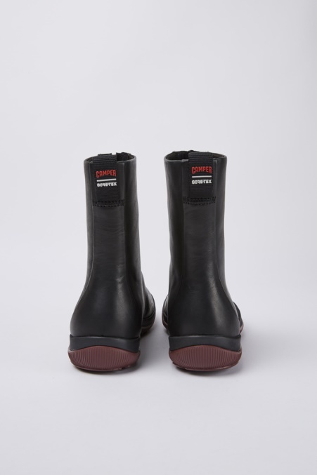 Design Peu Pista Gore-tex Schwarze Lederstiefel Mit Reißverschluss Camper De