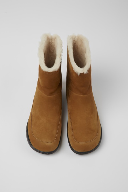 Peu Braune Nubukstiefeletten Für Damen Camper De Neu Eingetroffen